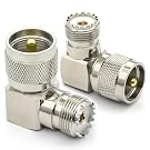 Ahoaepy 2PCS PL259 UHF 90 Degree Right Angle Coax