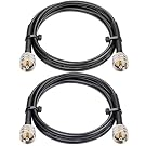 MOOKEERF RG8x Jumper Cable 3ft,2 Pack PL259 Jumper