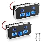 Linkstyle 2PCS RV USB Outlet, 76W Dual 18W USB-A &