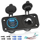 Qidoe 12V Cigarette Lighter Socket Splitter Panel