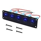 Nilight 5 Gang 3 Pin Rocker Switch Panel On Off